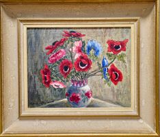 Farbenpracht: Rene Maylands Blumenstrauß, Ölgemälde, 1930er