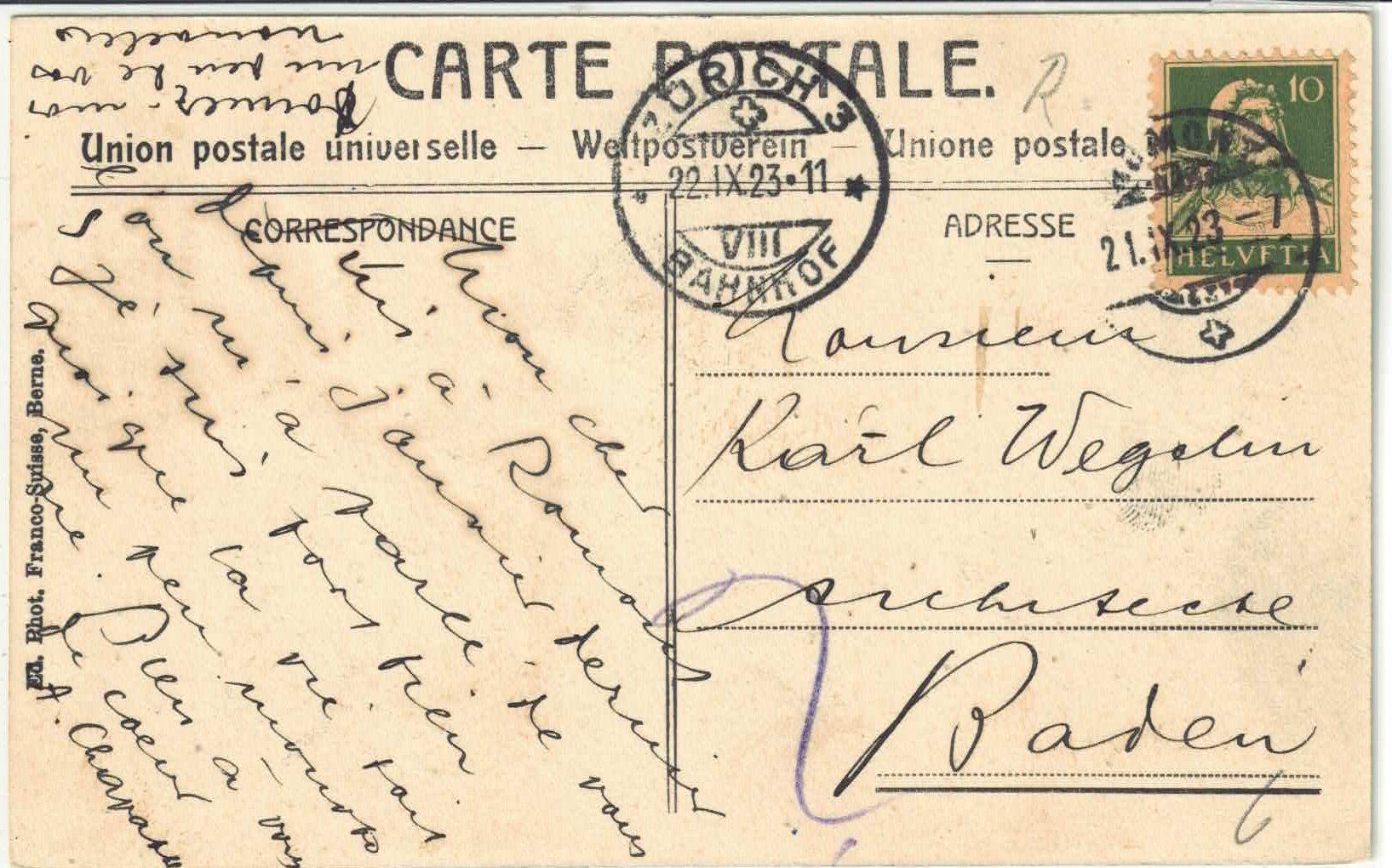 Cartoline postali: Romont - Le Chateau – Usato da Ettingen venduto da Kartenplanet 1