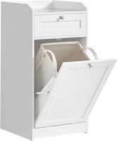 Badezimmerschrank Wäschekorb Wolkenweiss Schublade ELVARI