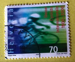Nr.989 GESTEMPELT Radfahrer 2000   Siehe Original Fotos.  ﻿
