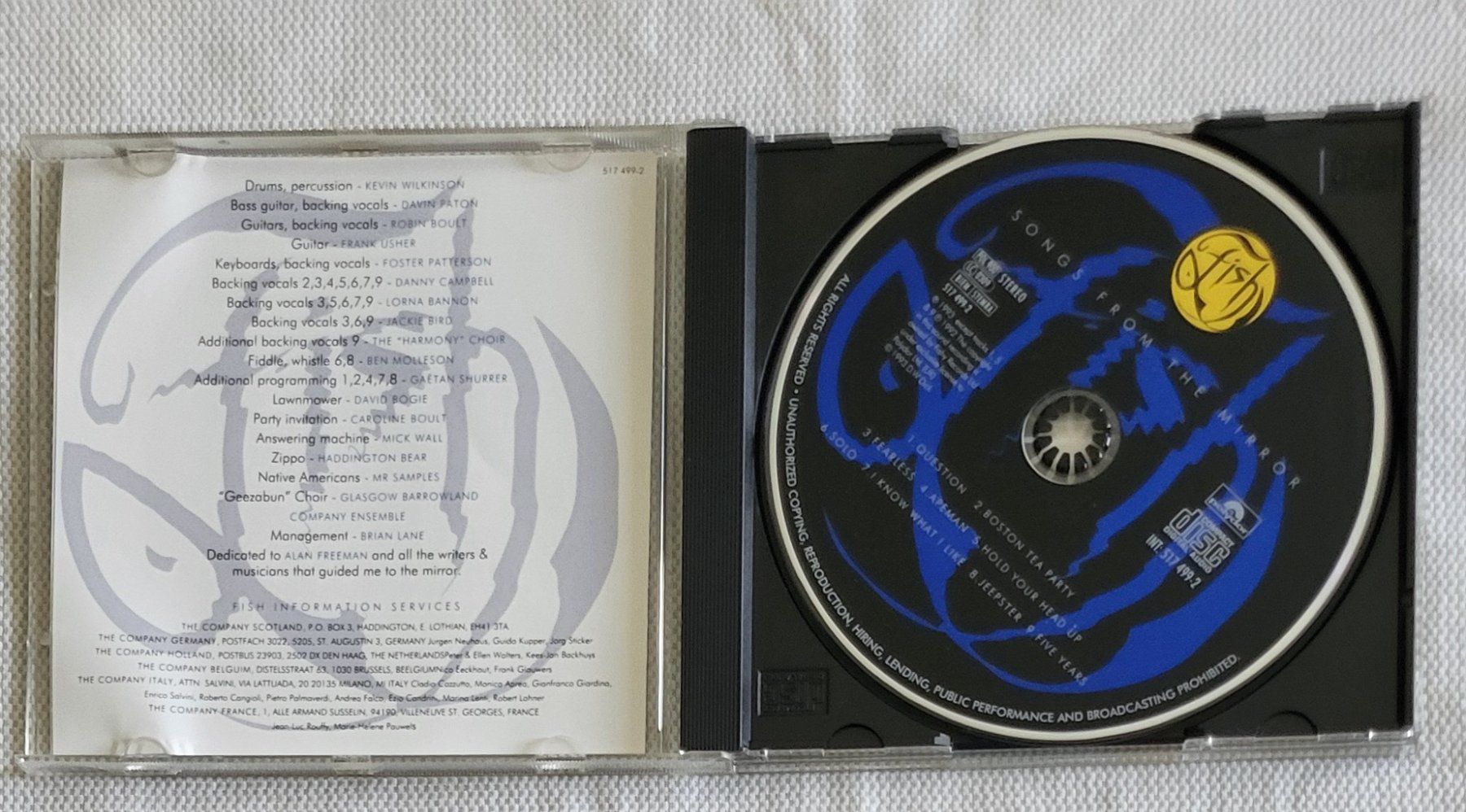 CD: Fish - Songs from the Mirror – Usato da Villars-sur-glane venduto da Epsilonhike 2