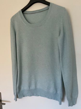 55% Seide 45% Kaschmir Pullover Gr S hellblau