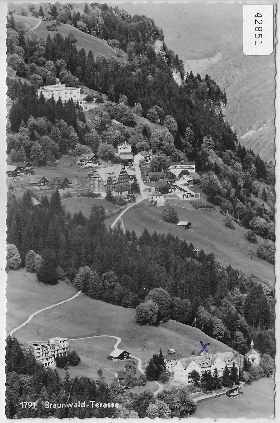 Cartoline postali: Braunwald-Terasse – Usato da Ettingen venduto da Kartenplanet