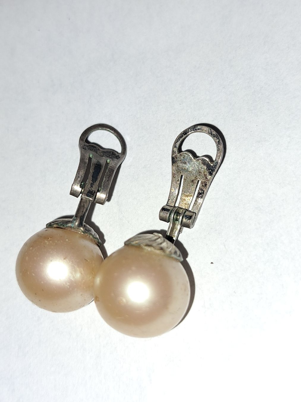 Orecchini pendenti & Orecchini a lobo: Vintage Ohrclips mit Perlen, Silber – Usato da Kölliken venduto da Upcycling-by-Mc-TAM 4