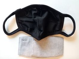 Gesichtsmasken Mundschutz Baumwolle inkl. 2 Filter