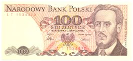 Polen 100 Zlotych 1.6.1986 P143e
