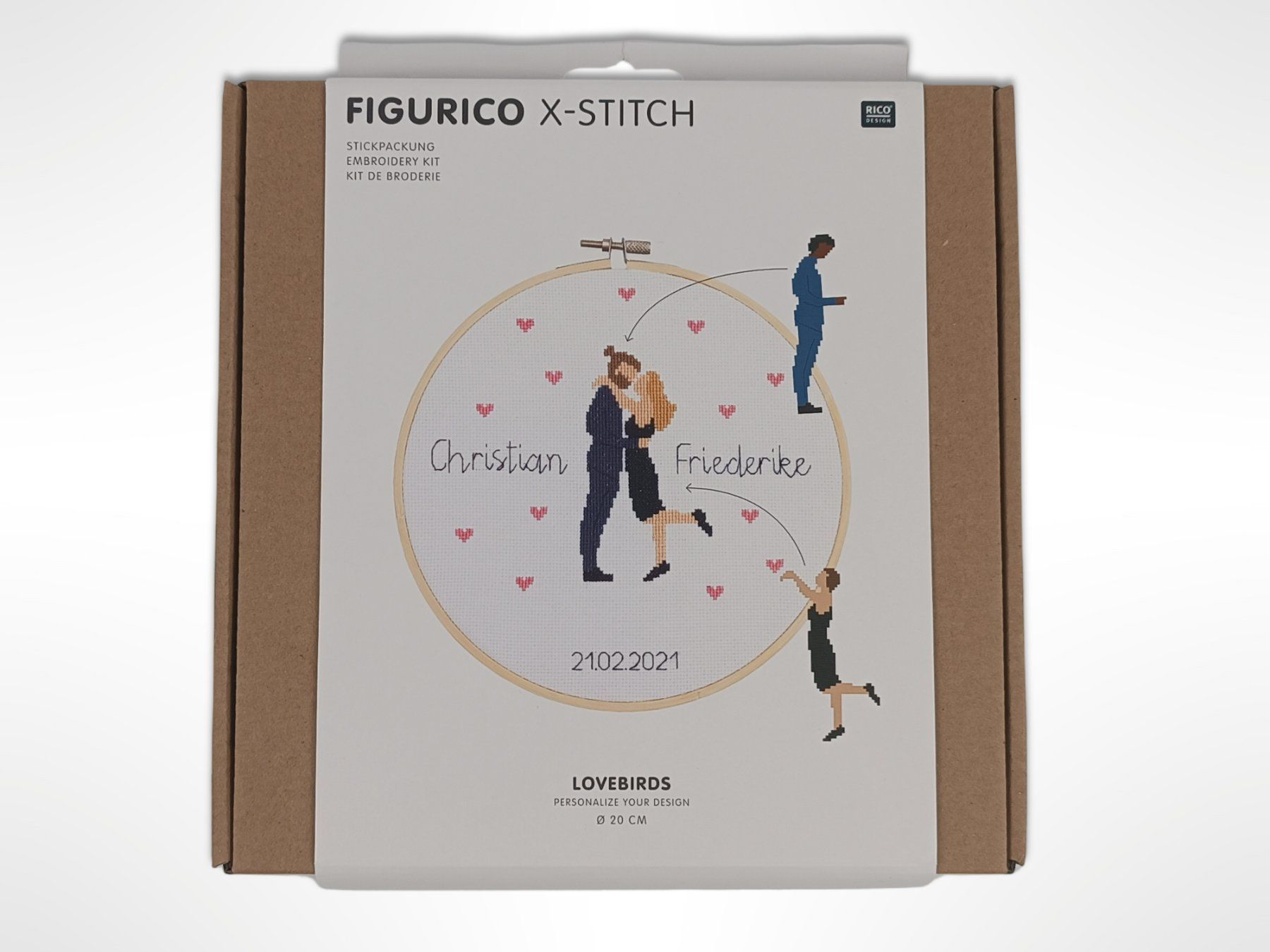 Stickrahmen: RICO DESIGN Stickpackung Lovebirds – Neu (gemäss Beschreibung) aus Suhr von Restwert_Suhr 1