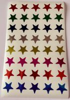 Glitzer-Sterne Sticker, selbstklebend, bunt