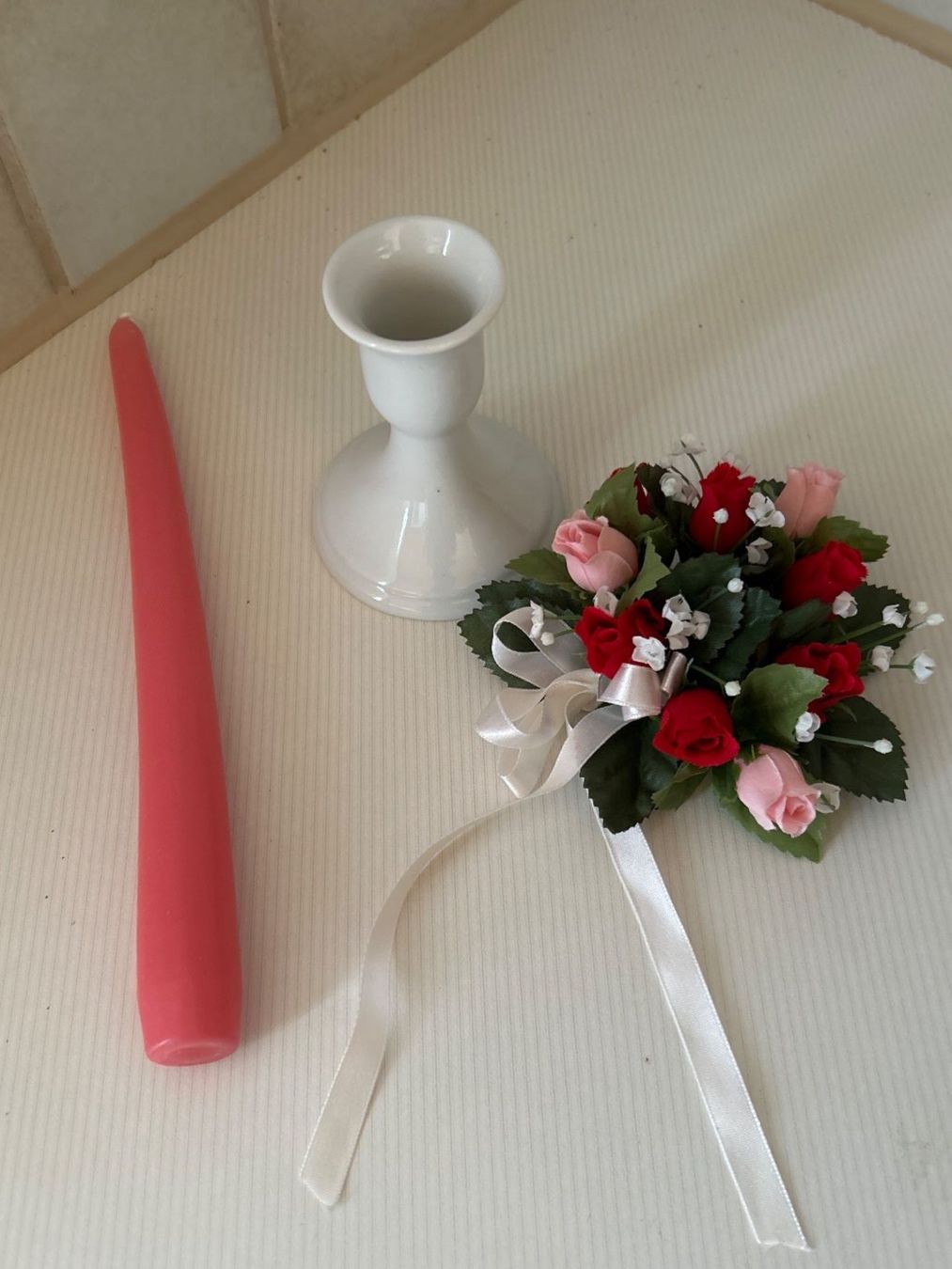Portacandele: Romantischer Kerzenständer mit Rosenkranz – Nuovo e nell'imballaggio originale da Villnachern venduto da RicardoMary 1