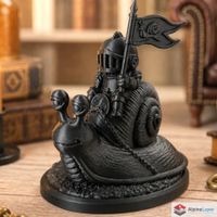 Snail Troops - Whimsical Snail Knight Figurine - 3D Printed