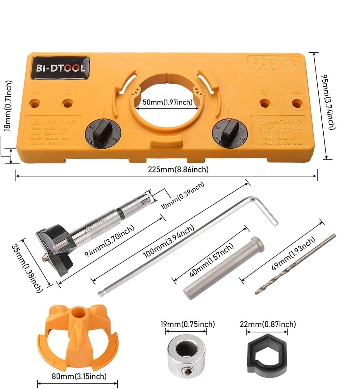 Tutti gli attrezzi: BI-DTool Scharnier Bohrschablone 35mm neu – Nuovo e nell'imballaggio originale da Basel venduto da ego_m6pr 2