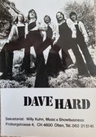 Unterschriftskarte: Musikband DAVE HARD
