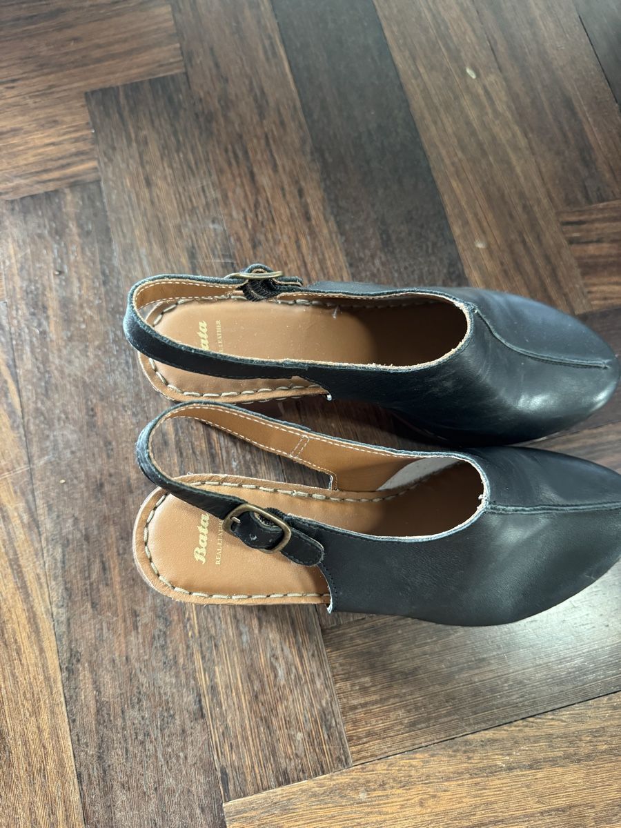 Damenschuhe: Bata Slingpumps/Clogs Leder Schwarz – Neu (gemäss Beschreibung) aus Nidau von leo_h2vb 5