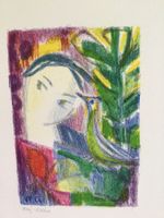 Farbenfrohe Lithographie von Nora Anderegg