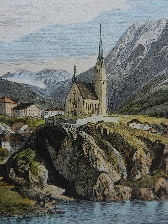 Gravures: Scuol Schuls koloriert – D'occasion à Risch par Rischli15 6