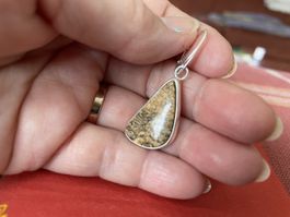 Wunderschöne Jaspis-Ohrringe 13 g in Silber