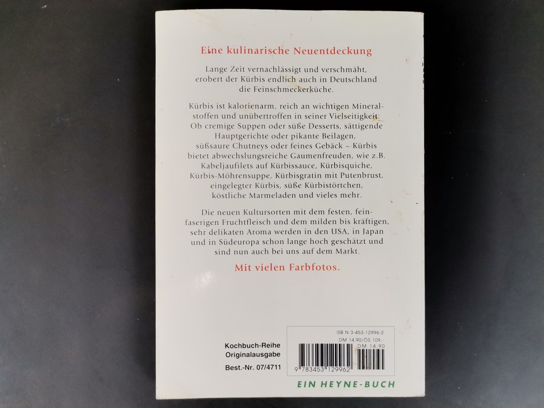 Bücher: KOCHBUCH Die Kürbisküche – Gebraucht aus Schaffhausen von Restwert_SH 1