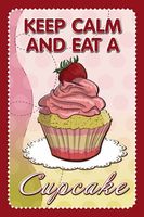 Blechschild-KEEP CALM AND EAT A CUPCAKE