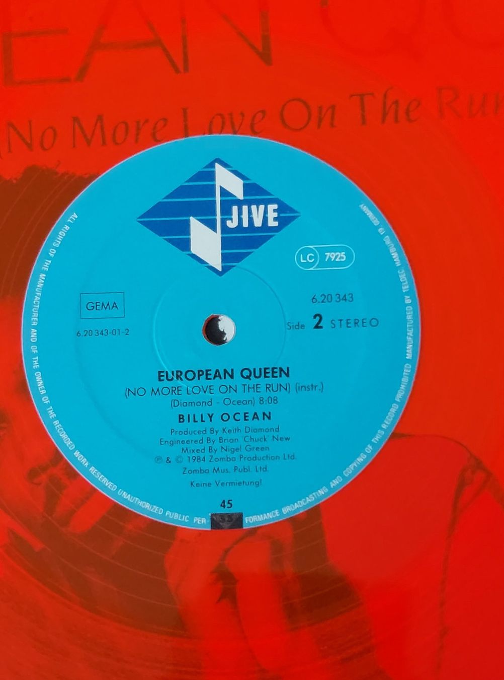 Dischi in vinile: MAXI - BILLY OCEAN - EUROPEAN QUEEN – Usato da Steckborn venduto da Quo7 2