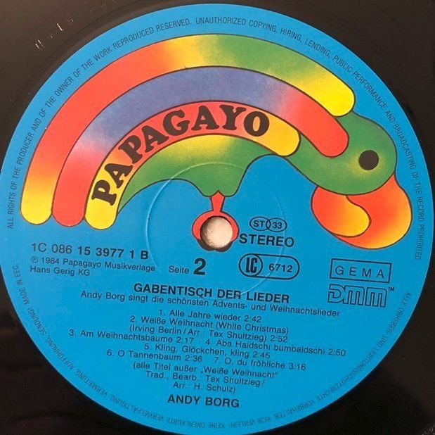 Dischi in vinile: Andy Borg – Gabentisch der Lieder (LP) – Usato da Grüningen venduto da Qgtr5J8a 3