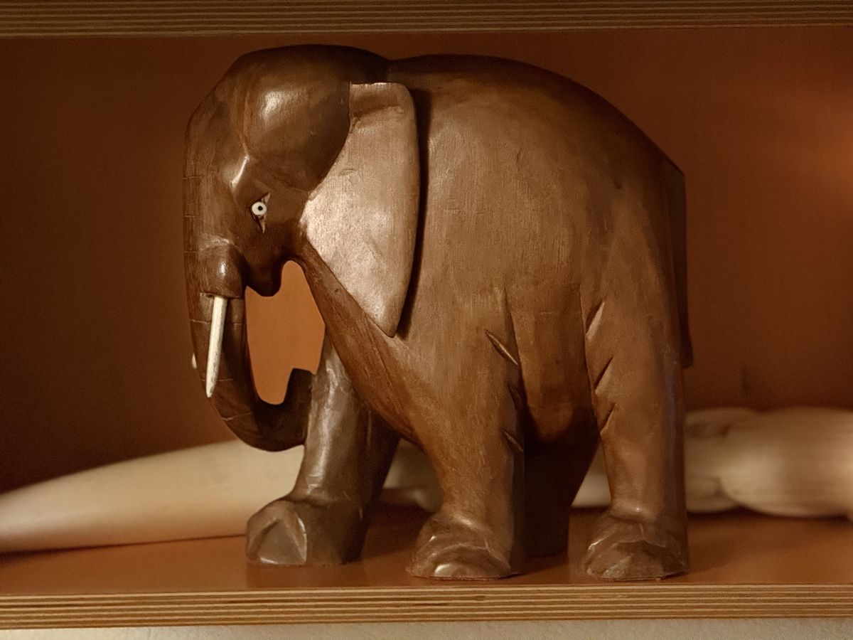 Sculture & Statue: Handgeschnitzter Holz-Elefant - Einzigartiges Sammlerstück – Usato da horgenberg venduto da Fredi63 5