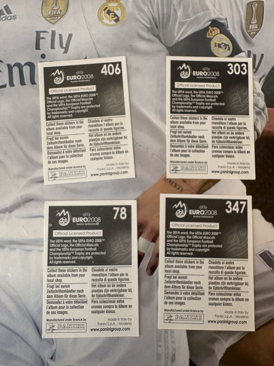 Panini Sammelbilder & Trading cards: 4 Panini Euro 2008 Sticker – Neu (gemäss Beschreibung) aus Wünnewil von VinRa 1
