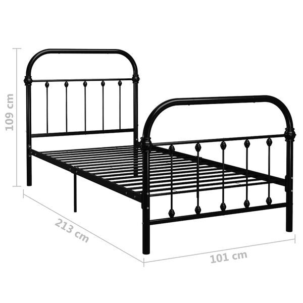 Letti: schwarzes Metallbett 90x200 – Usato da Götighofen venduto da cherryjuice 3