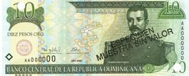 Dominikanische Republik 10 Pesos 2000 P-159s Specimen UNZ