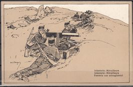 Einheitskarte 1.Wk Infanterie Mitralleure Burger  Kat.30.-