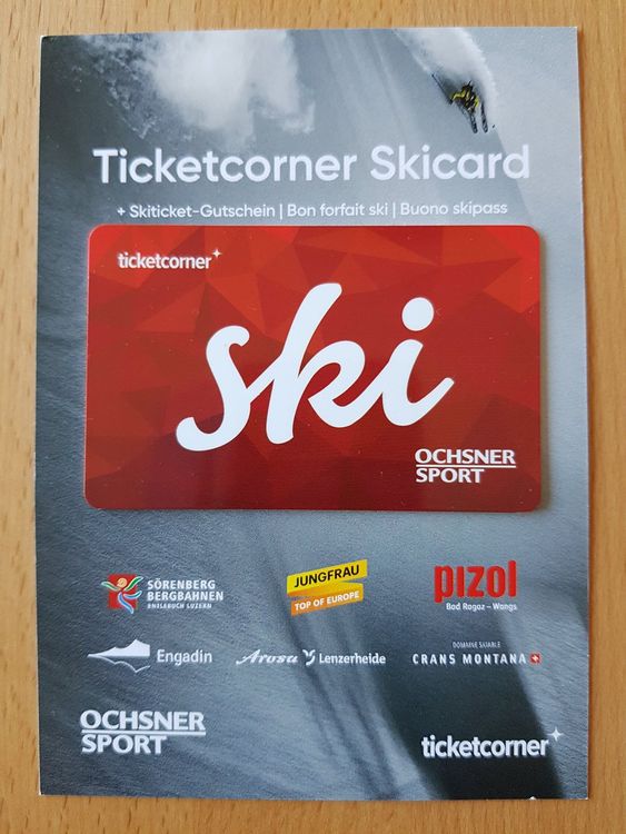 Skicard Ticketcorner | Kaufen Auf Ricardo