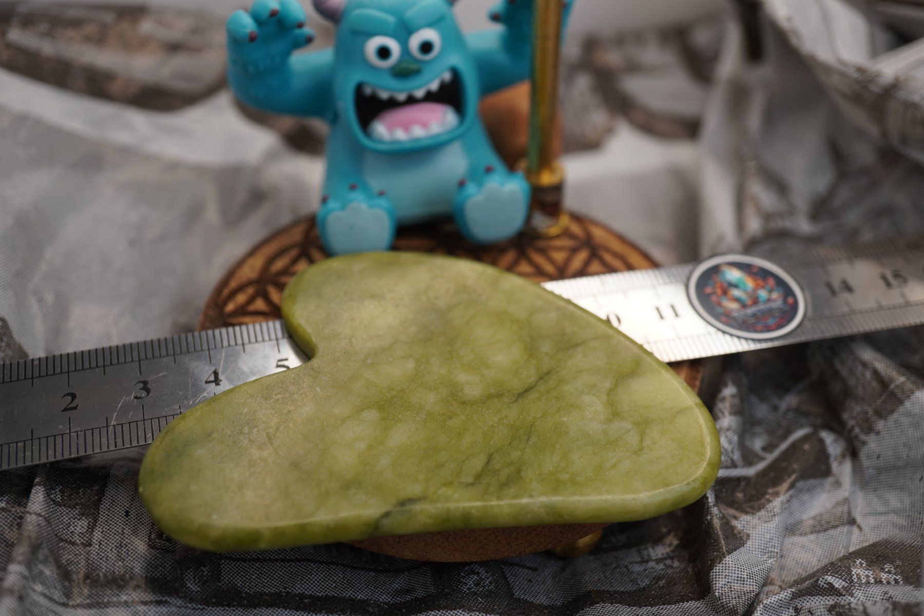Mineralien & Heilsteine: Gua Sha Massage-Stein    Jade   Nephrit   ab 1.- – Neu und originalverpackt aus Eschenbach SG von topstone 6