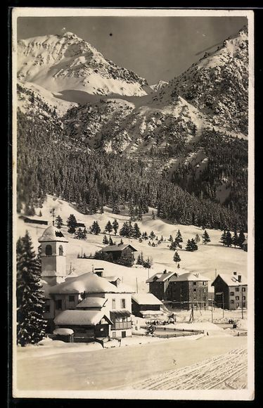 Cartoline postali: Lenzerheide, Ort im Winter mit Kirche un – Usato da Berlin venduto da bartko-reher