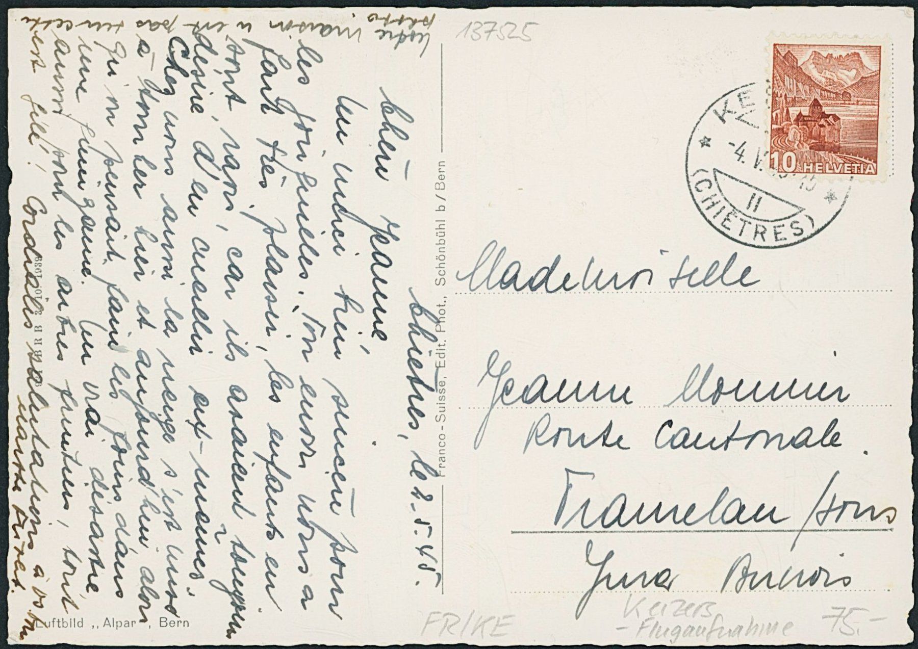 Cartoline postali: FR Kerzers - Flugaufnahme – Usato da Schindellegi venduto da stationary 1