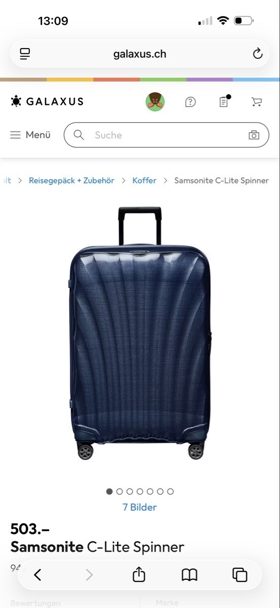 Samsonite Valigie: Samsonite C-Lite Koffer 75cm 2.5kg Blau – Usato da Zug venduto da MC2CC
