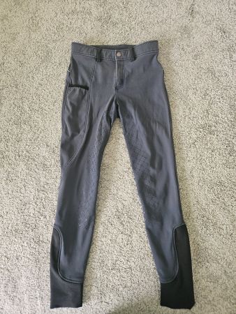 Reithose grau mit Besatz gebraucht in gutem Zustand Gr.164