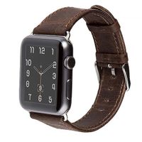 Apple Watch 45/44mm - bracelet cuir authentique brun