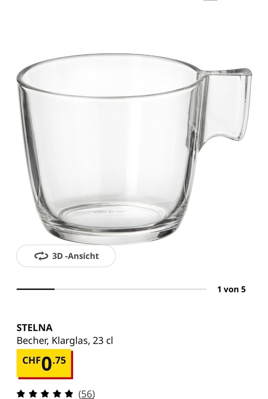 Ikea Tazze: 4 Ikea Glas Tassen – Usato da Obergösgen venduto da Andre118 4
