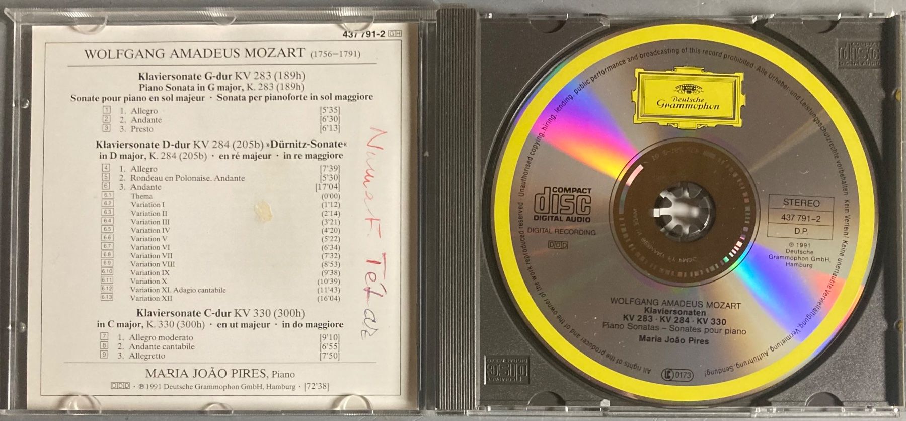 CD: MOZART..... - KLAVIERSONATEN..... – Usato da Poliez-Pittet venduto da Newtown-Records 2