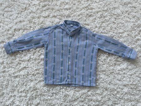 Chemise traditionnelle enfant bleu taille 80cm