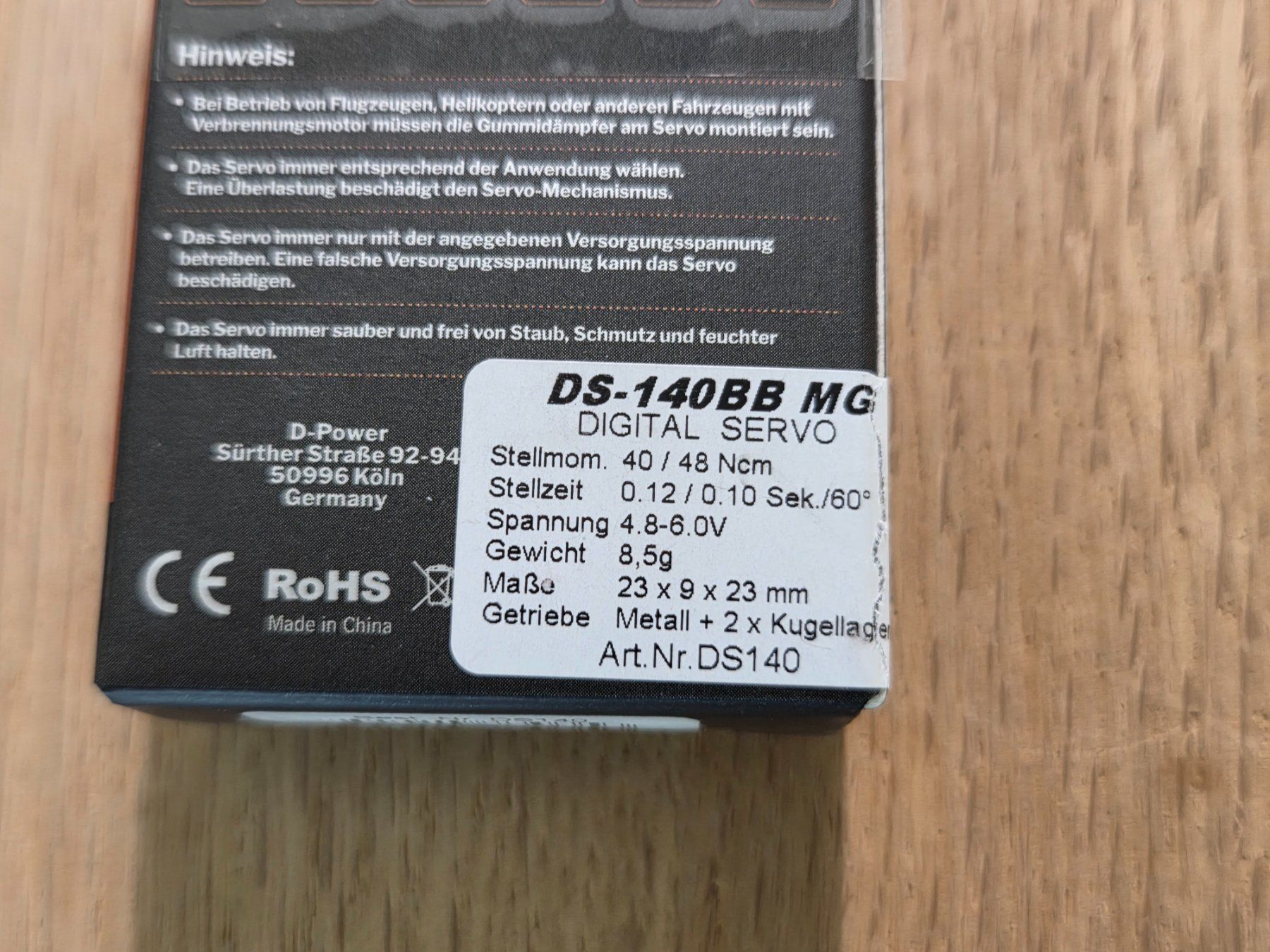 RC Modellbau: D-Power DS-140BB MG Digital Servo Micro - 2 Stück – Neu und originalverpackt aus Rotkreuz von vabu33 2