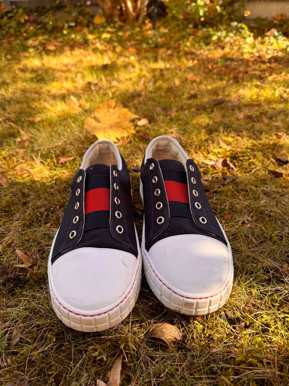 Gucci Scarpe da donna: Gucci Elastic Web Slip-On Sneakers -Style Code: 455494 K7O10 – Usato da Bern venduto da ele_dk77 2