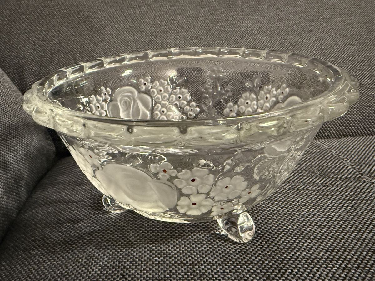 Walther Glas Ciotole: Glasschale Walther Glas Blumenmuster – Usato da Buchs SG venduto da and_d8tp 2