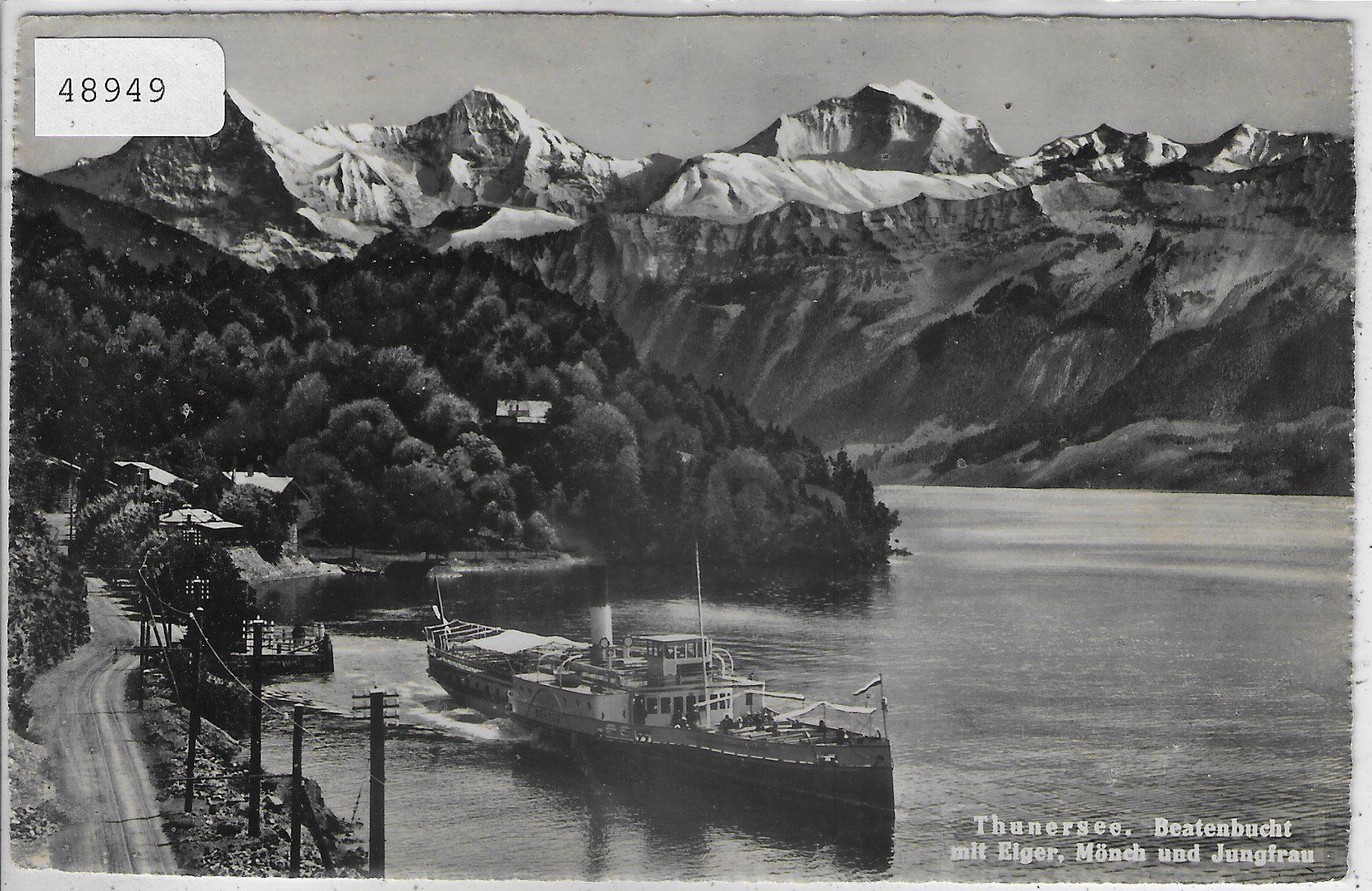 Cartoline postali: Thunersee - Beatenbucht - Dampfer "Beatus" – Usato da Ettingen venduto da Kartenplanet