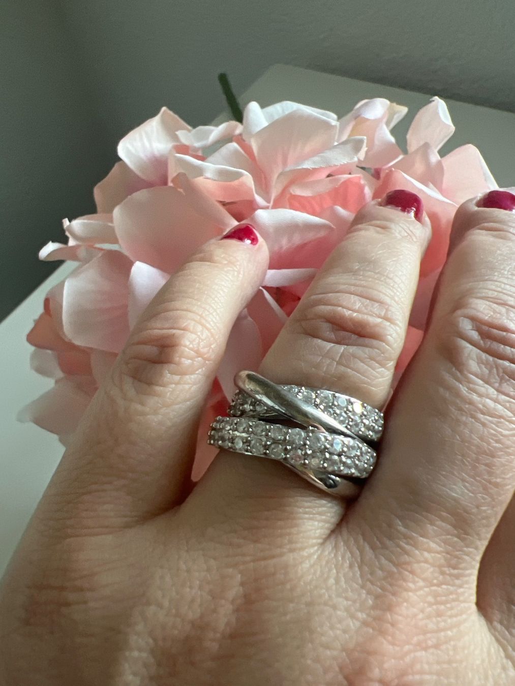 Anelli: Silberring 925 besetzt mit kleinen Steinchen – Usato da Seon venduto da Sunny-Schmuck78 3