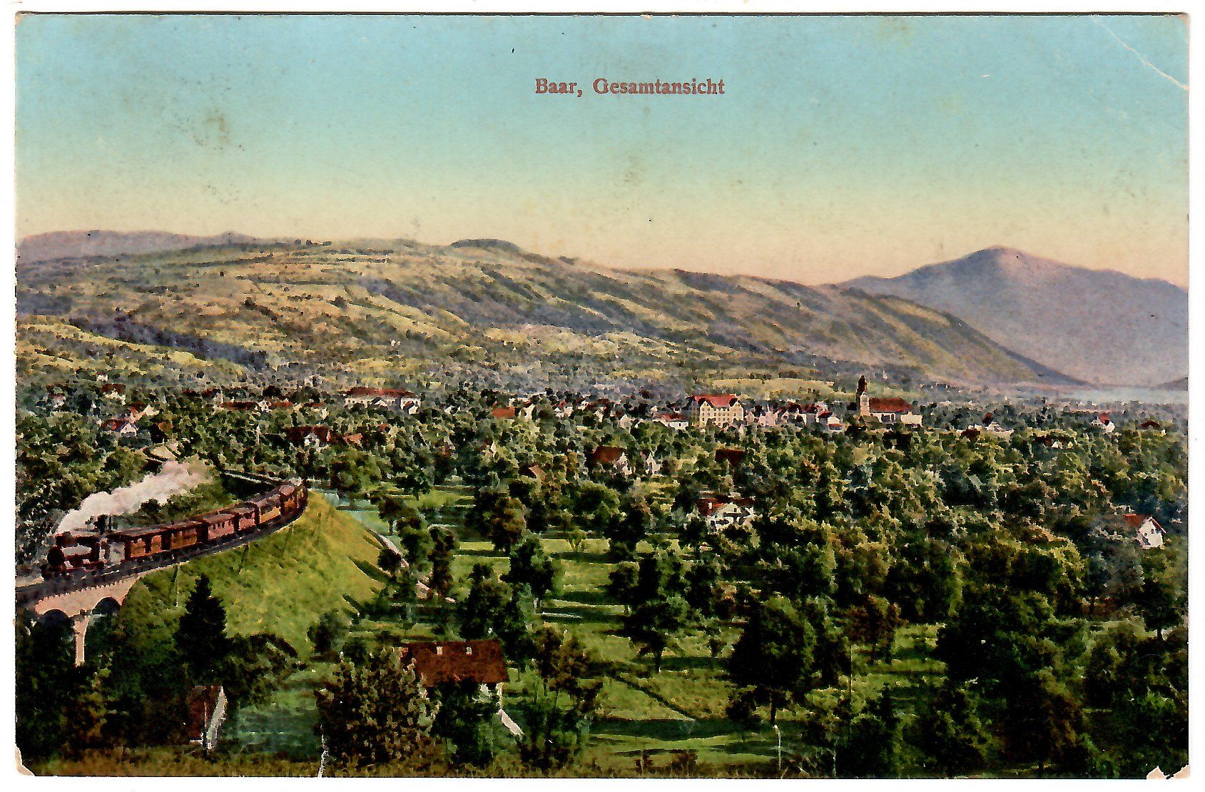 Cartoline postali: Ansichtskarte  Baar,  Gesamtansicht – Usato da Kerns venduto da etma3