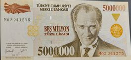 Türkei- 5 Milyon Türk Lirasi 01.1997