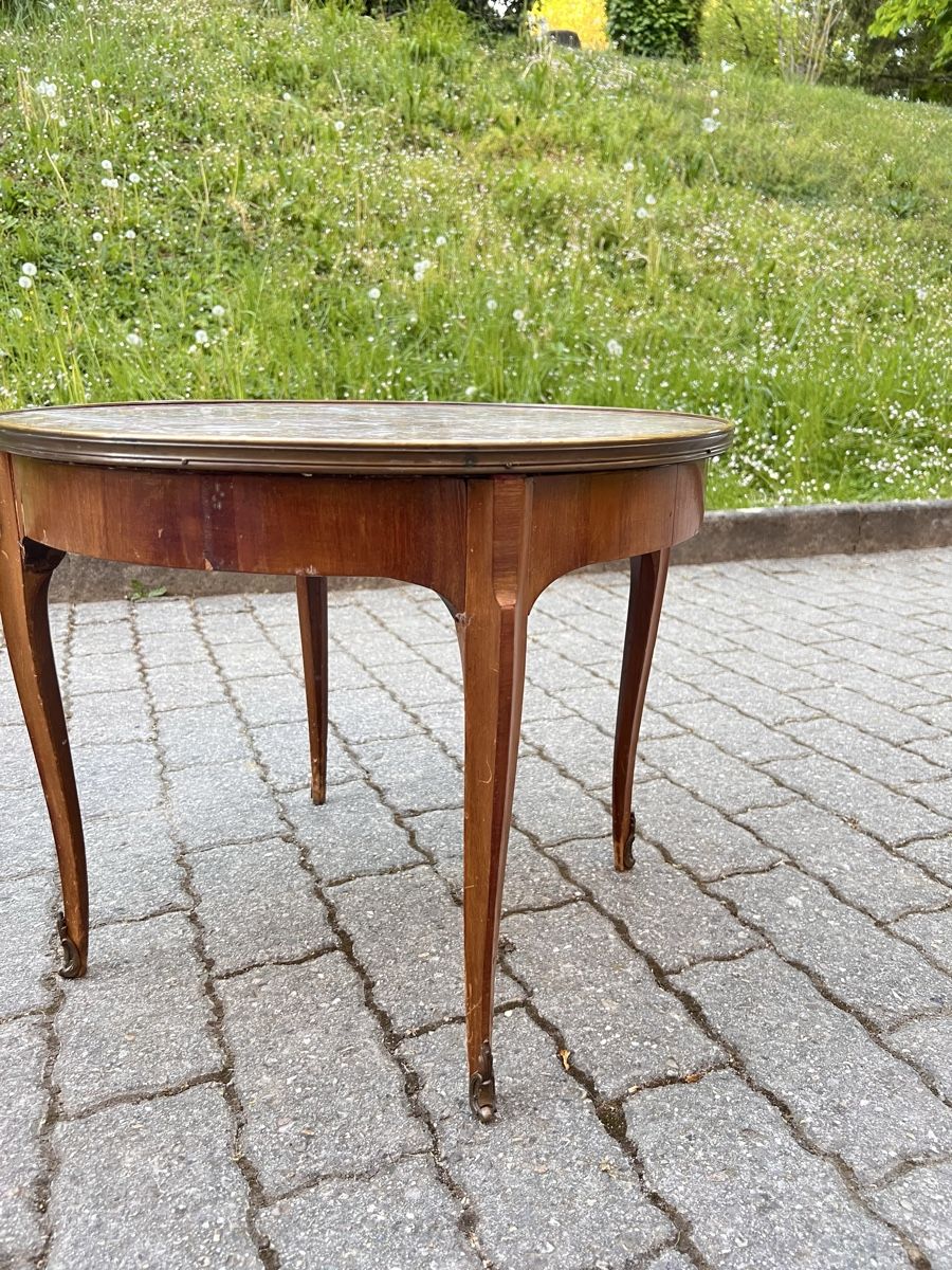 Tavoli: Ancienne Table guéridon XXe siècle, plateau marbre – Usato da Bernex venduto da 2ziemement 7