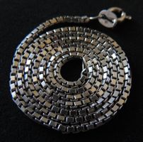 Silber 800 Venezianer Halskette 45 cm / 1,5 mm