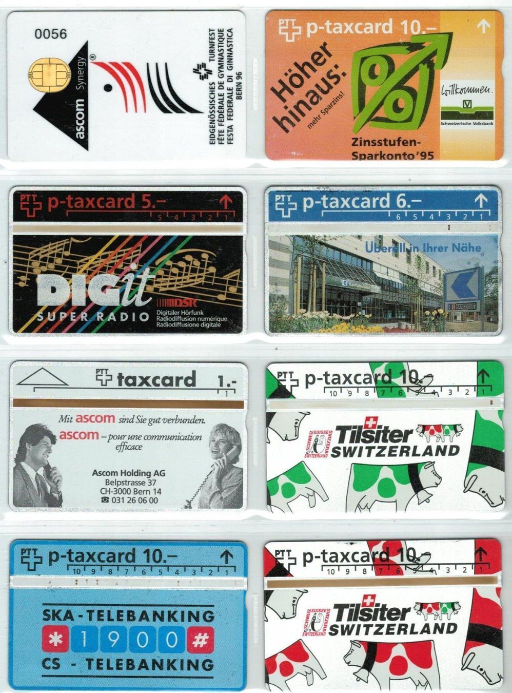 Schede telefoniche: 8 Taxcards Schweiz – Usato da Zürich venduto da Tolima194