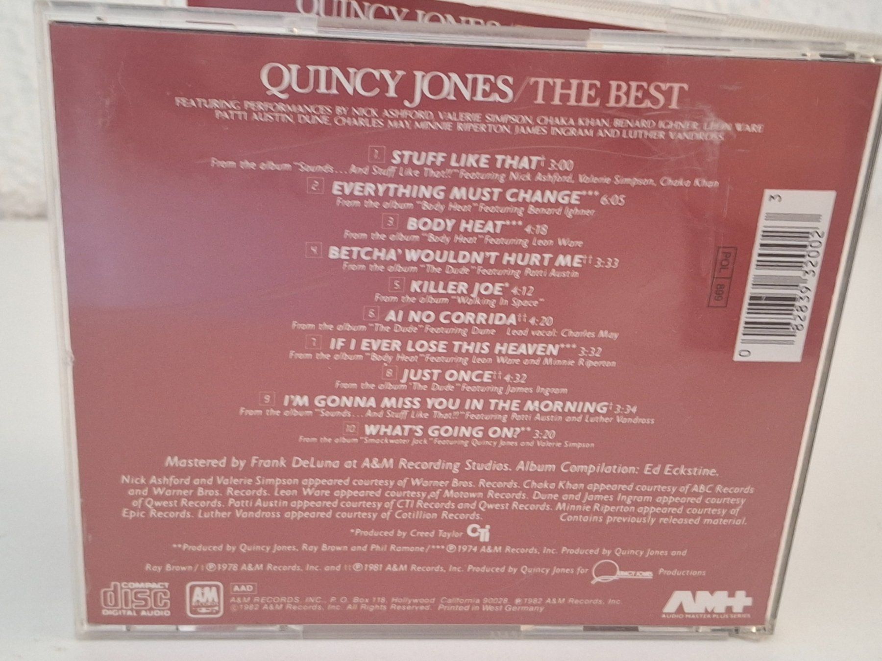 CD: CD Quincy Jones - The Best – Usato da Aarberg venduto da Jackup1 1